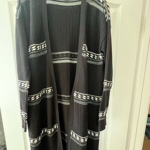 Topshop Black and Gray Knit Cardigan